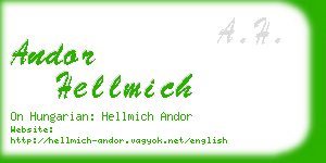 andor hellmich business card